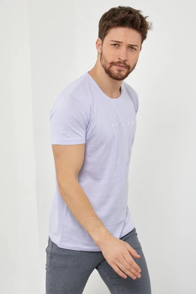 Erkek Relax Baskılı Slim Fit T-Shirt - 3