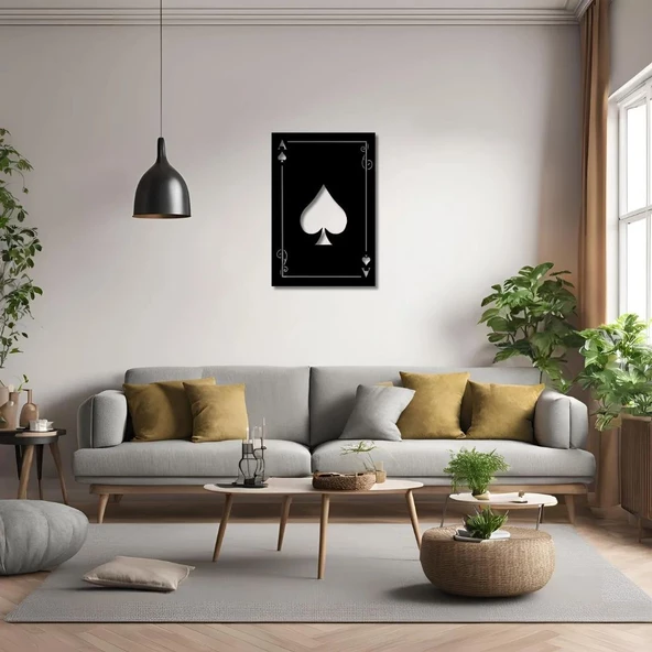 Özel Tasarım Metal Tablolar As (Ace) Metal Duvar Tablosu Casino - Resim 4