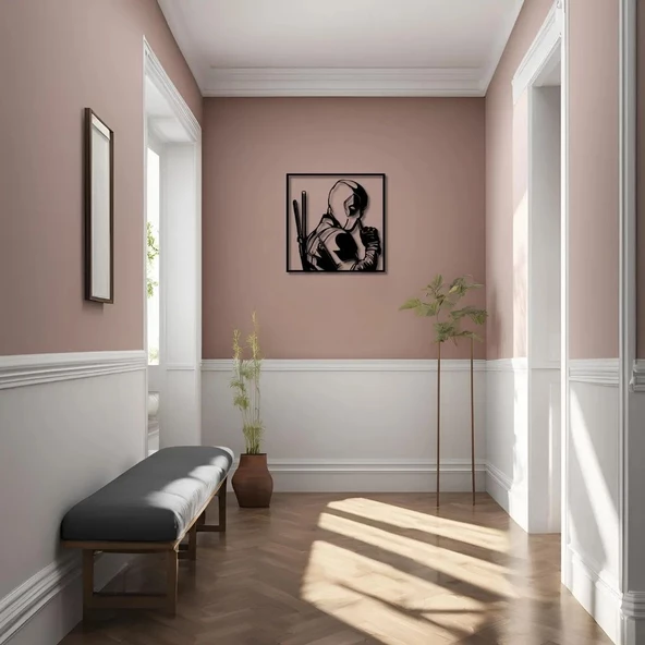 Lazer Kesim Metal Duvar Dekoru Deadpool Metal Duvar Tablosu Pop Art - Resim 2