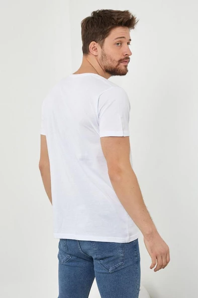 Erkek Relax Baskılı Slim Fit T-Shirt - 2