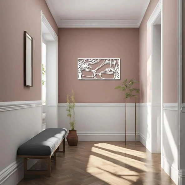 Artera Design Lazer Kesim Metal Duvar Dekoru 3 Parça Ağaç 2 (3 Tree 2) Metal Duvar Tablosu Doğal - 2