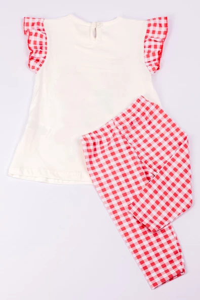 KIZ ÇOCUK TAKIM KAPRİ TAYTLI KARAKTER BASKILI A68 - Resim 7