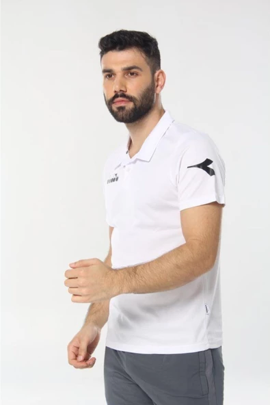 Diadora Nacce Beyaz Polo Yakalı T-Shirt  -  1TSR06-Beyaz - 4