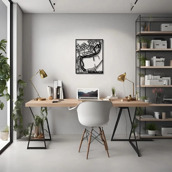 Lazer Kesim Metal Duvar Dekoru Monaco Grand Prix ve Şehir Metal Duvar Tablosu Formula 1 - Resim 5