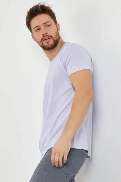 Erkek Relax Baskılı Slim Fit T-Shirt - 4