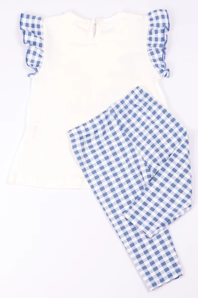 KIZ ÇOCUK TAKIM KAPRİ TAYTLI KARAKTER BASKILI A68 - Resim 4