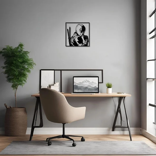 Lazer Kesim Metal Duvar Dekoru Deadpool Metal Duvar Tablosu Pop Art - Resim 3