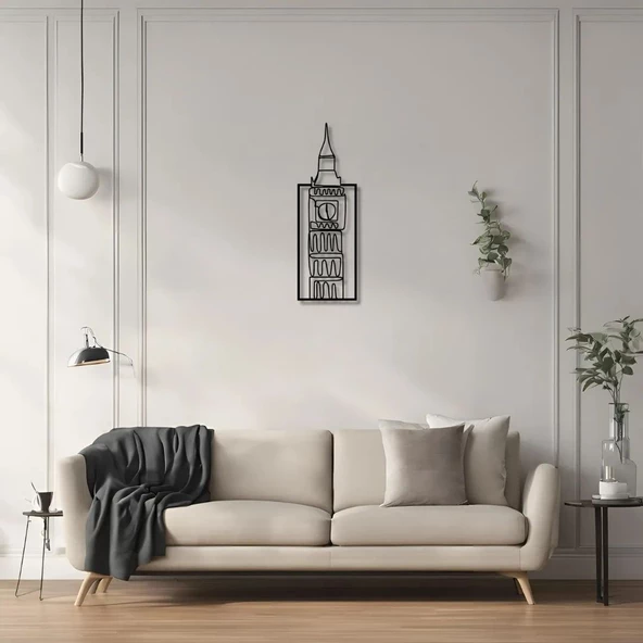 Sanatsal Metal Tablo Bige Ben Metal Duvar Tablosu Wonder of The World - Resim 2