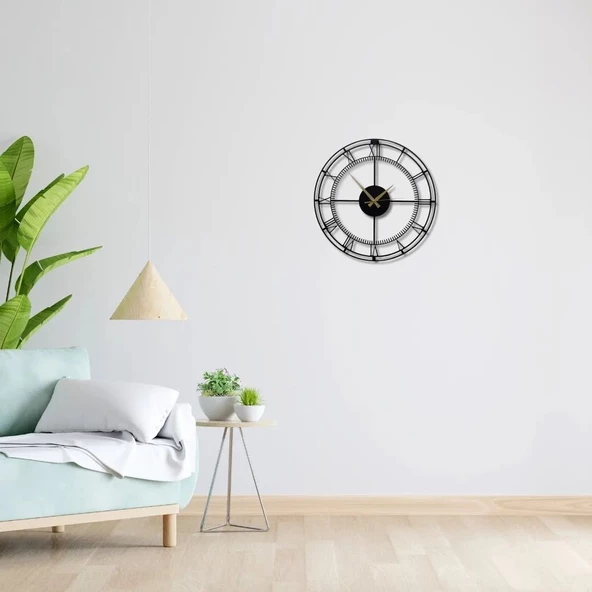 Metal Duvar Saati Minimalist Dekoratif Saat - 4
