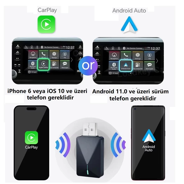 Yate10 Kablosuz Android Auto/Car Play USB Dongle - 4