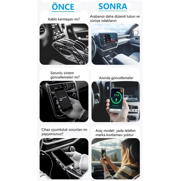 Yate10 Kablosuz Android Auto/Car Play USB Dongle - 5
