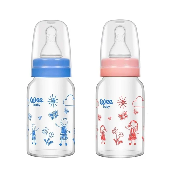 Wee Baby Isıya Dayanıklı Cam Biberon 240ML (Kod:772) Seçenekli - 1