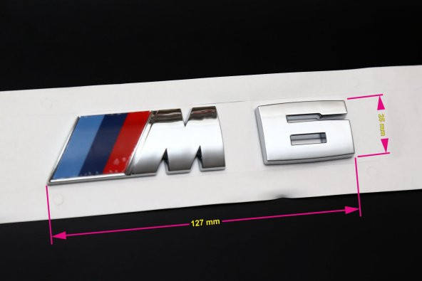 BMW M6 BAGAJ YAZISI KROM