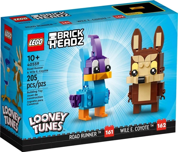 LEGO 40559 Brickheadz Looney Tunes Road Runner ve Wile E. Coyote