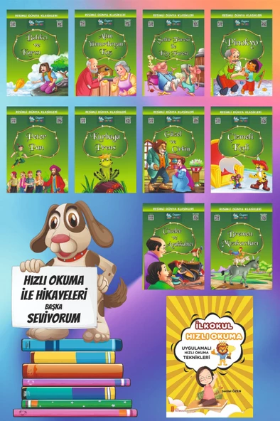 1.ve 2.Sınıflar İçin Resimli Dünya Klasikleri 2 (10 Kitap)+ Hızlı Okuma ürün görseli 1