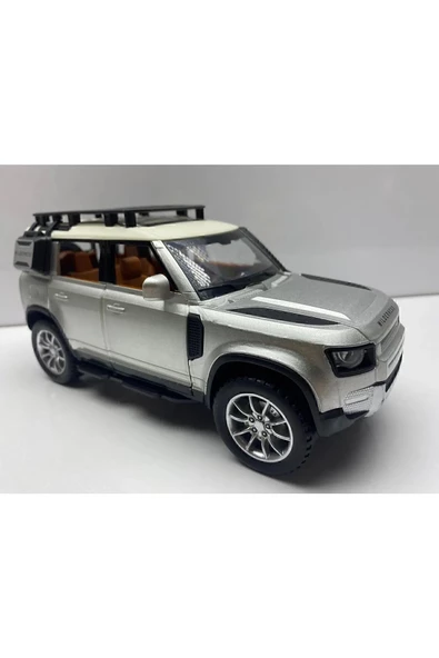 HEPSİLAZIM Land Rover Defender Metal Araba 23 Cm Sesli Işıklı Kapılar Bagaj Kaput Açılır Oyuncak Demir Araç - 4