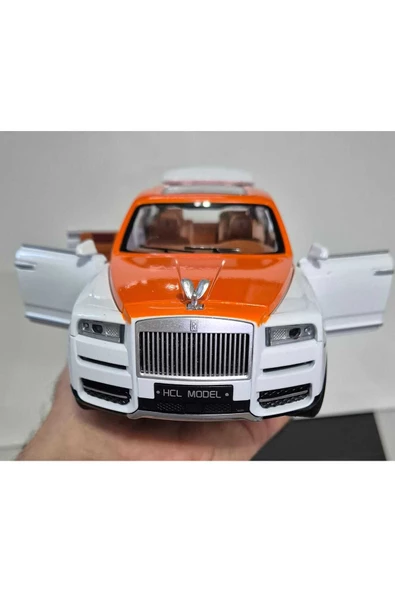 HEPSİLAZIM Rolls Royce Metal Oyuncak Araba Model Koleksiyon Araç Ses Ve Işıklı 22-Cm Lüks Makam Aracı