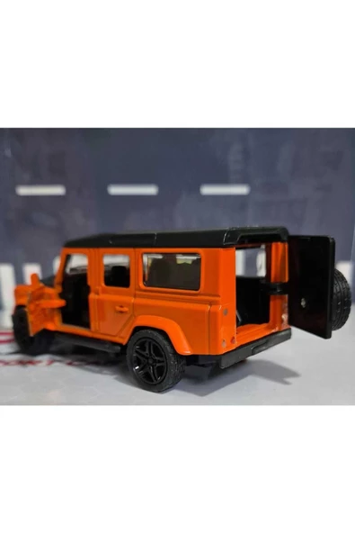 HEPSİLAZIM 12 Cm Metal Model Oyuncak Araba Land Rover Defender Çek bırak Jeep Pubg Jip Kapılar Bagaj Açılır - 3