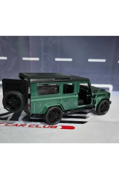 HEPSİLAZIM 12 Cm Metal Model Oyuncak Araba Land Rover Defender Çek bırak Jeep Askeri Jip Kapılar Bagaj Açılır - 6