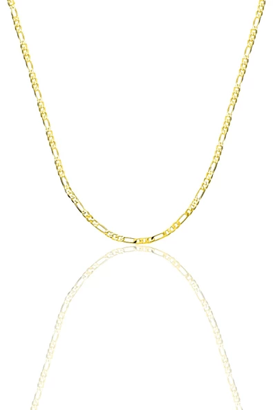 Gümüş figaro zincir kolye SGTL12379 - Resim 4