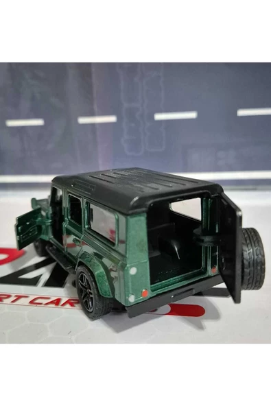 HEPSİLAZIM 12 Cm Metal Model Oyuncak Araba Land Rover Defender Çek bırak Jeep Askeri Jip Kapılar Bagaj Açılır - 3