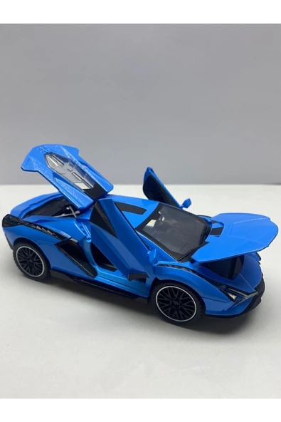 Diecast, Spor Araba Metal Model Araç Oyuncak Araba Lamborghini Sian Çek Bırak 15 Cm - 2