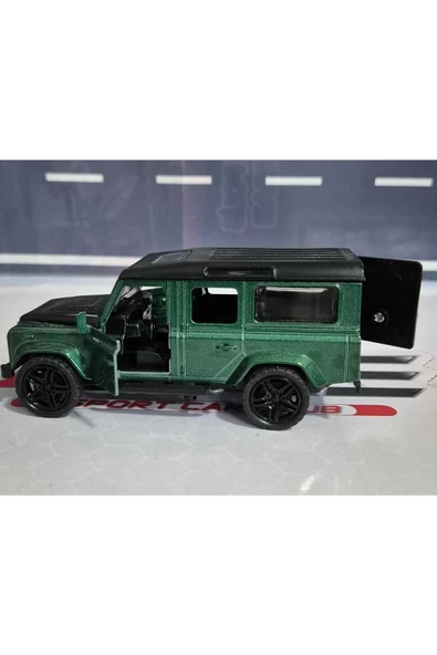 HEPSİLAZIM 12 Cm Metal Model Oyuncak Araba Land Rover Defender Çek bırak Jeep Askeri Jip Kapılar Bagaj Açılır - 7