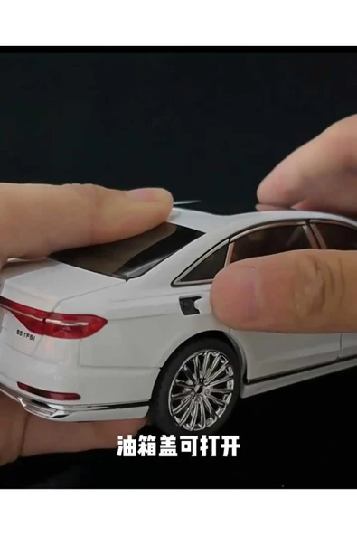 HEPSİLAZIM Model Araç Audi A8 Long Quattro 21 Cm Diecast Metal Oyuncak Araba Işık-Ses & Kaput Bagaj Kapı Açılır - 5