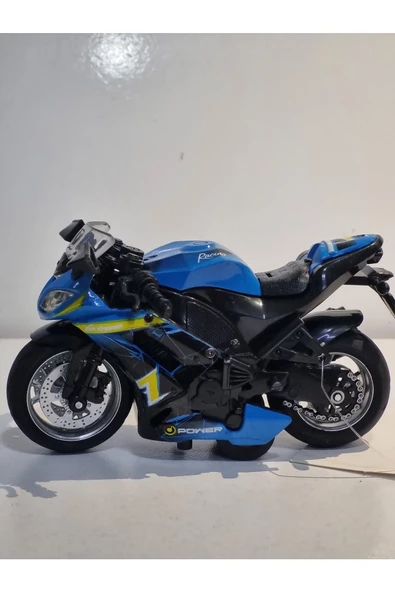 HEPSİLAZIM Kawasaki ZX-14 2011 Model Mavi Renkli Oyuncak Motor 13 cm - 2