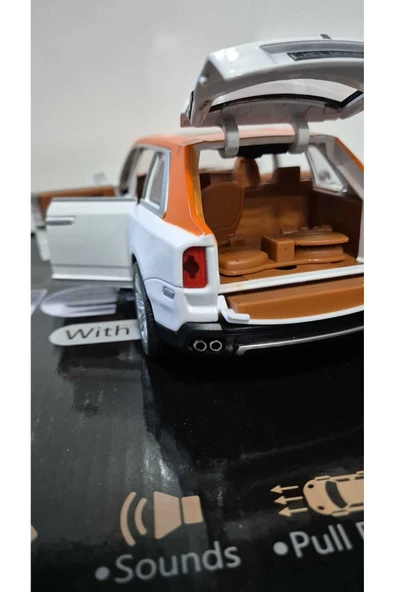 HEPSİLAZIM Rolls Royce Metal Oyuncak Araba Model Koleksiyon Araç Ses Ve Işıklı 22-Cm Lüks Makam Aracı - 3