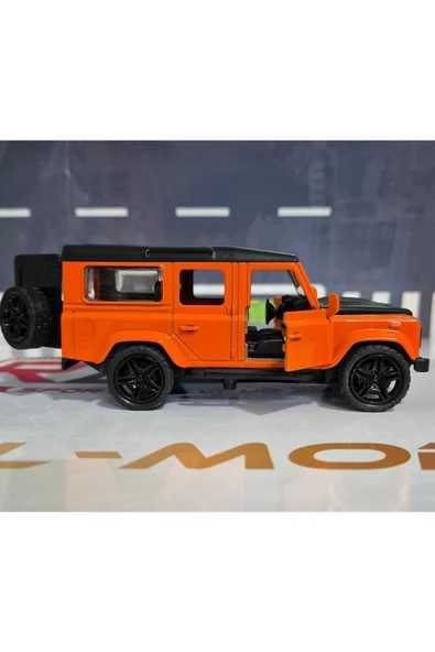 HEPSİLAZIM 12 Cm Metal Model Oyuncak Araba Land Rover Defender Çek bırak Jeep Pubg Jip Kapılar Bagaj Açılır - 4