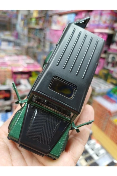 HEPSİLAZIM 12 Cm Metal Model Oyuncak Araba Land Rover Defender Çek bırak Jeep Askeri Jip Kapılar Bagaj Açılır - 4