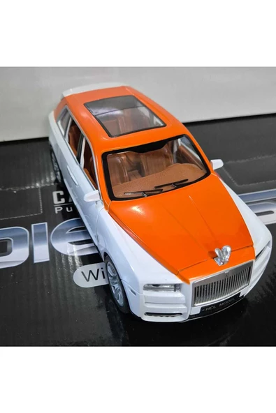 HEPSİLAZIM Rolls Royce Metal Oyuncak Araba Model Koleksiyon Araç Ses Ve Işıklı 22-Cm Lüks Makam Aracı - 7
