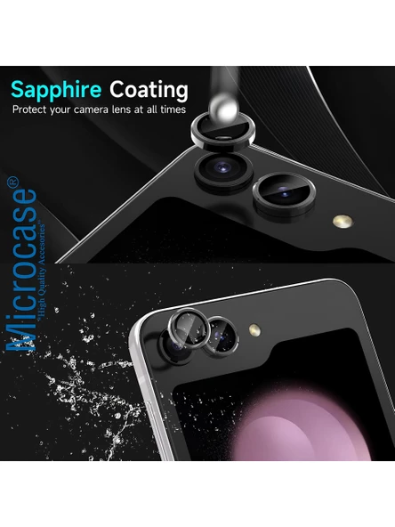 Samsung Galaxy Z Flip 6 Metal Çerçeveli Kamera Koruma Lensi - Resim 2