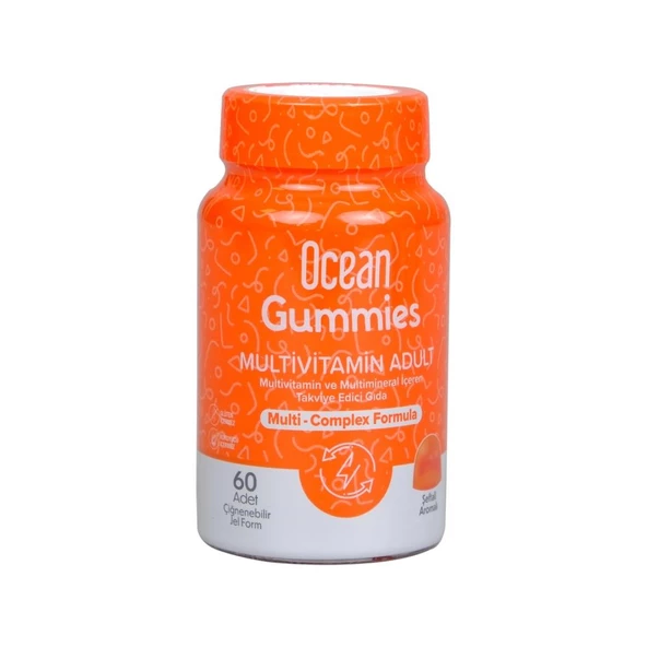 Orzax Ocean Gummies Multivimatimin Adult Takviye Edici Gıda 60 Adet Çiğnenebilir Jel Form ürün görseli 1
