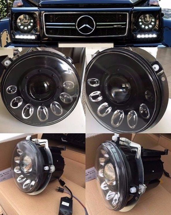 MERCEDES G65 SİYAH FAR SETİ LEDLİ 1986-2006