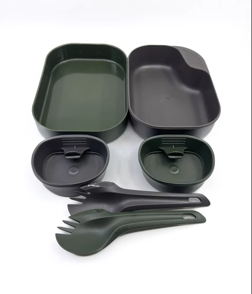 Wildo Camp-a-Box Duo Light Yemek Seti - Zeytin - 2