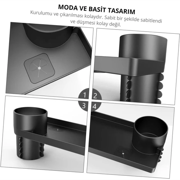 Coofbe Araç İçi Ayarlanabilir Bardak Tutucu Araç İçi Organizer Araç Bardaklık Tutucu - 5