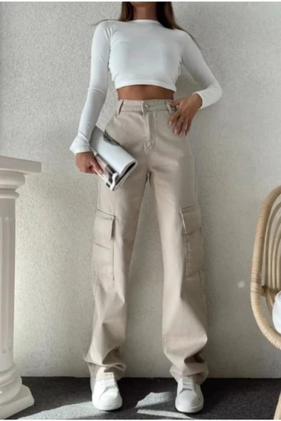 mintev Kargo Cepli Palazzo Trend Pantolon - 3