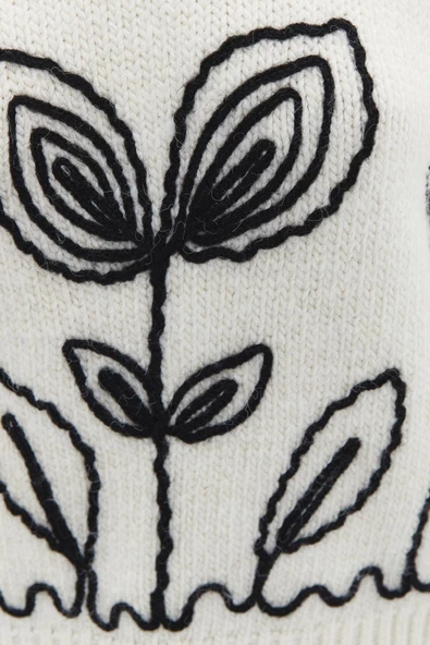 FASHION FRIENDS KADIN NAKIŞLI KAZAK 24K0038K1 - 4