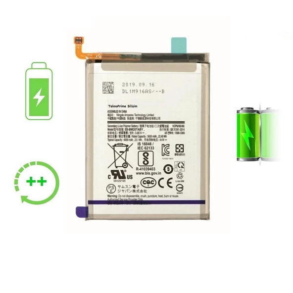 Samsung Galaxy M21 M215F ile Uyumlu Güclendirilmis İthal Pil Batarya ürün görseli 1