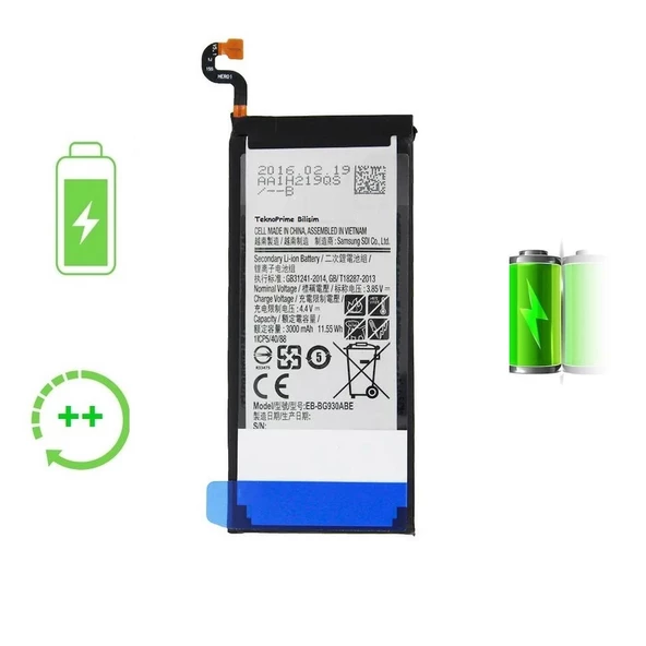 Samsung Galaxy S7 G930F ile Uyumlu Güclendirilmis İthal Pil Batarya ürün görseli 1