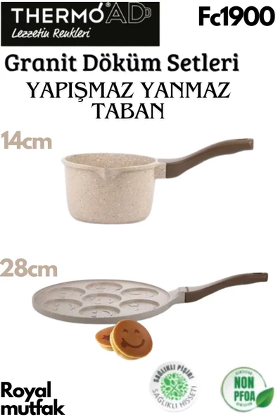 Thermoad 2'Li Vizon Set (Sosluk&Sütlük-Emojili Pankek Tavası)