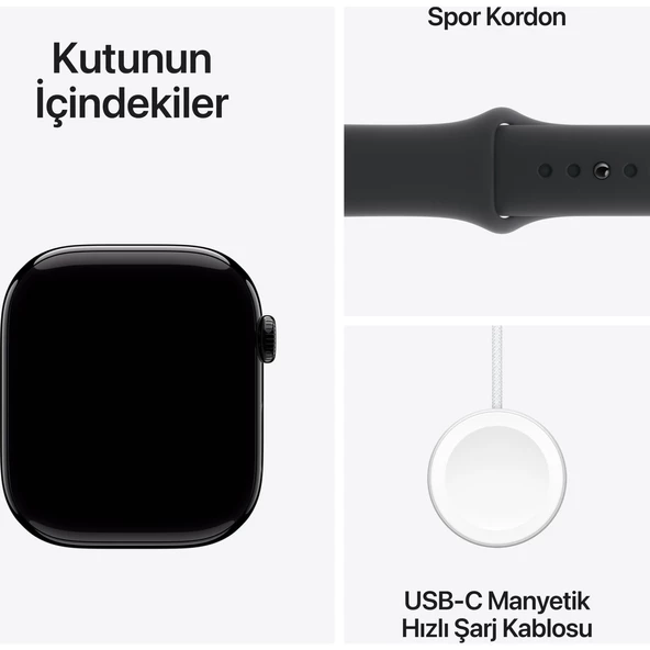Apple Watch Series 10 Gps 46MM Jet Black Aluminium Case With Black Sport Band - M/l - 9