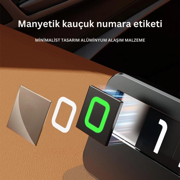 Polham Araç İçi Geçici Park için Telefon Numaratörü, Forforlu Açılıp Kapanabilen Premium Numaratör - 2