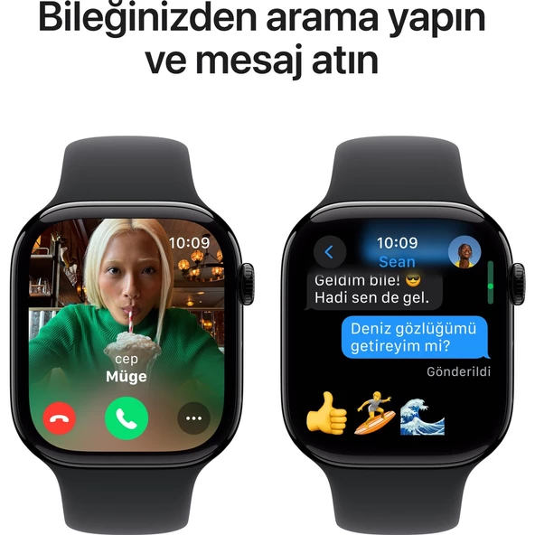 Apple Watch Series 10 Gps 46MM Jet Black Aluminium Case With Black Sport Band - M/l - 7