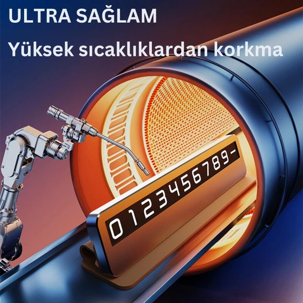 Coofbe Premıum Deri Alaşım Gizlenebilir Araç Park Telefon Numaratörü Geçici Park Telefon Numaratörü - 5