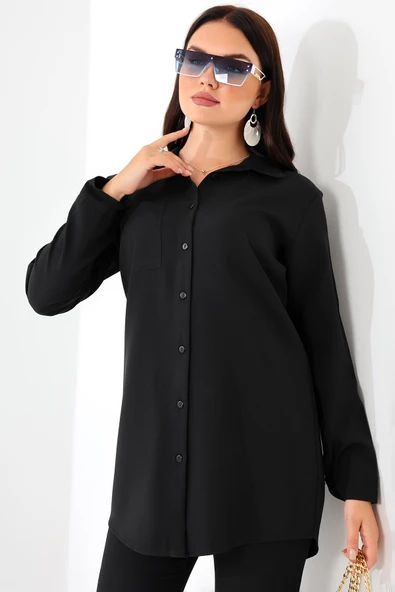 Dabıl Kumaş Tunik Gömlek Pantolon Takım - 8