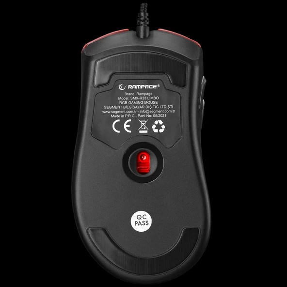 Rampage Limbo Makrolu 6400Dpi Ledli Gaming Mouse Kırmızı Smx-R33 - 5