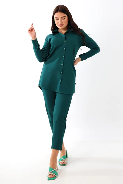 Dabıl Kumaş Tunik Gömlek Pantolon Takım - 2